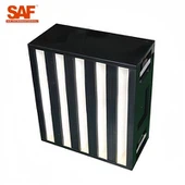 Ystafell lân v type hidlydd aer effeithlonrwydd uchel